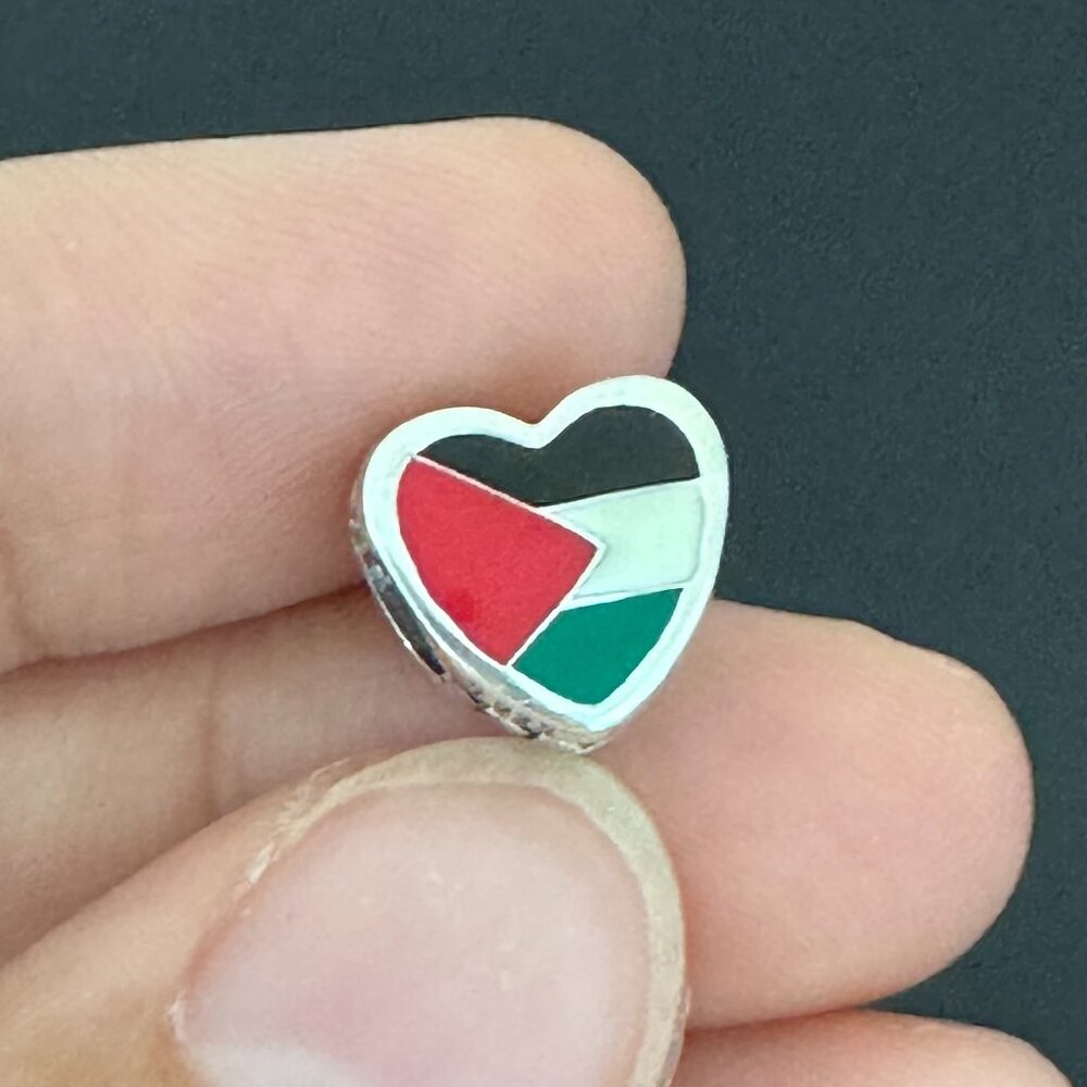 Pandora Palestine Falg Heart Exclusive Charm